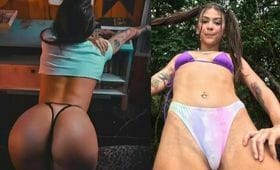 Gostosa Mc Pipokinha dançando com calcinha marcando buceta