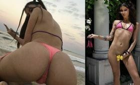 Funkeira gostosa Mc Pipokinha dançando mostrando bucetão