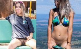MC Bruna Santos dançando sem calcinha