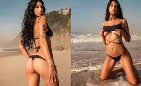 Gabi Saleh de quatro dando a buceta