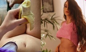 Ketlin Groisman ficou pelada na praia
