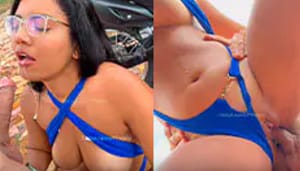 Gostosa novinha fodendo no meio do mato