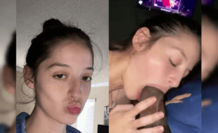 Morena novinha pagando boquete para o amigo dotado